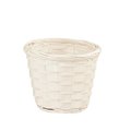 Floral Floral 38660 5 in. White Bamboo Basket 38660